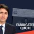 Fabricated quote trudooo Disinformation, as if the Prime Minister of Canada Called Vaccination an Experiment