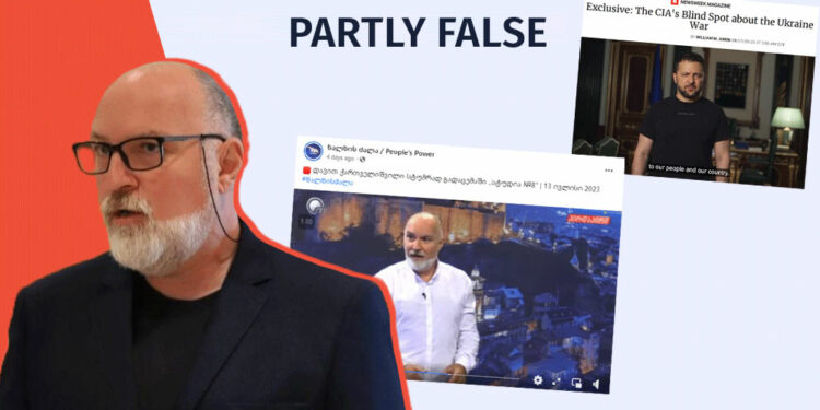 What does Davit Kartvelishvili Claim and what does The NEWSWEEK Write about the CIAs Role in the Russia Ukraine War Factchecker DB