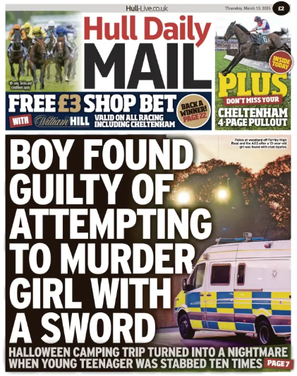 В Facebook распространяется фейковая обложка британской Hull Daily Mail Hull Daily Mail
