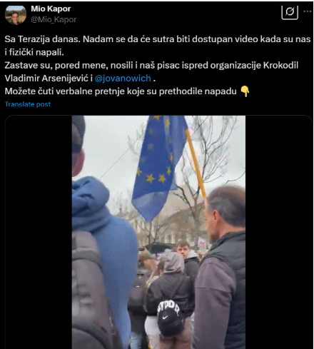 What Do We Know About the Video of a Person Having the Georgian Flag Taken Away at a Protest in Serbia? Screenshot 2025 03 19 170453 What Do We Know About the Video of a Person Having the Georgian Flag Taken Away at a Protest in Serbia?