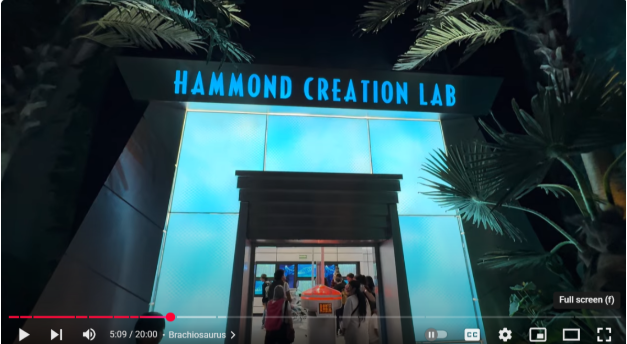 ვიდეოში ნაჩვენები დინოზავრი რეალურად Jurassic World Exhibition-ის რობოტია დინოზავრი