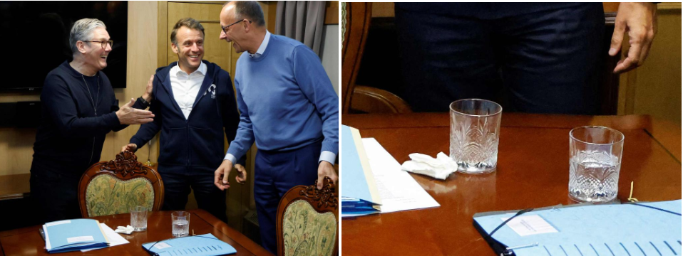 Disinformation Claiming Macron Hid Cocaine During a Train Meeting with European Leaders Macron
