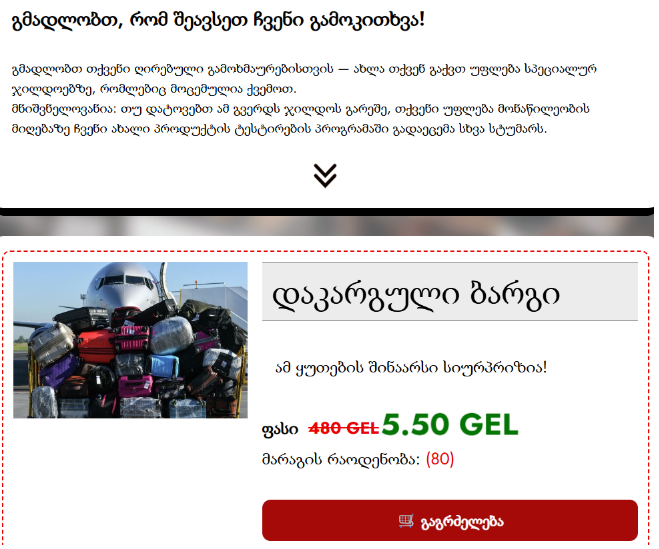 დაკარგული ბარგი