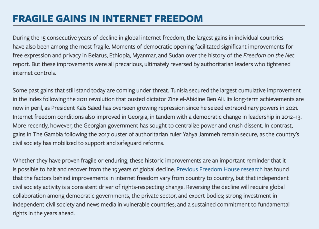 Internet Freedom Score